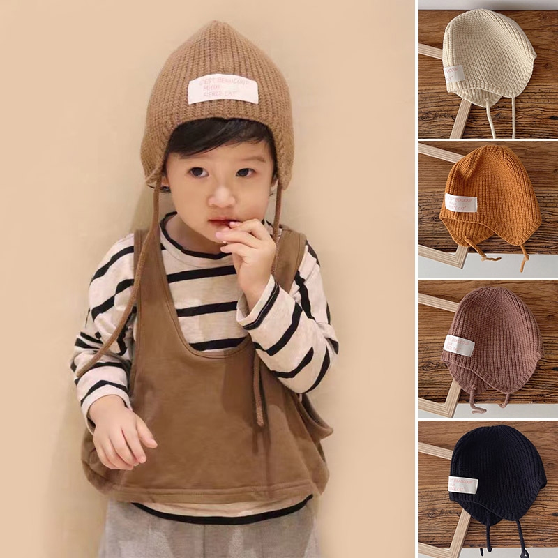 Infant Beanie Hat With Ears - Winter Warme Kinder Ohr Schutz Hut