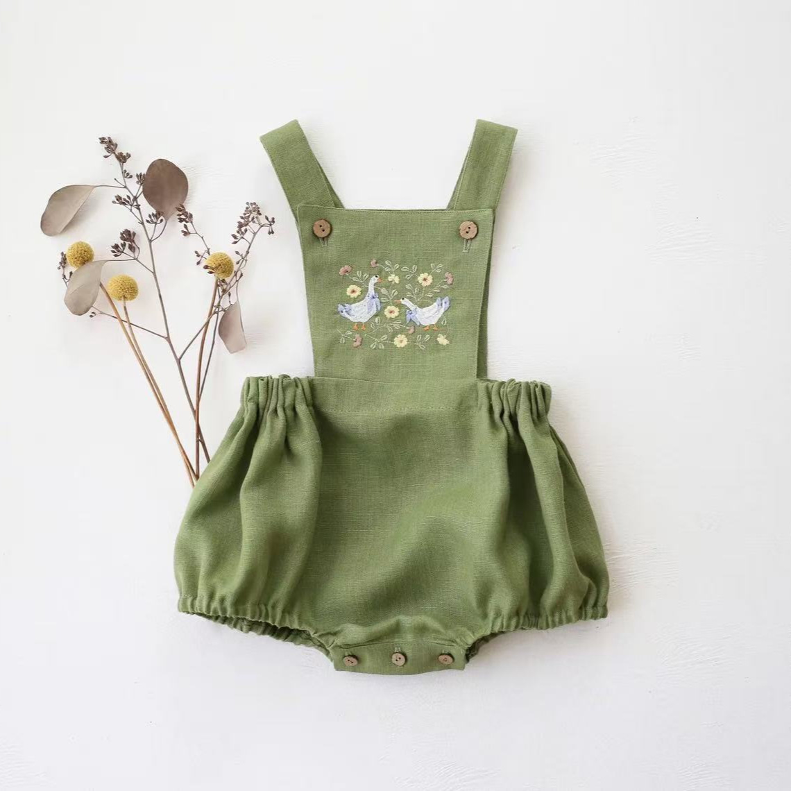 Baby Summer Linen Sleeveless Jumpsuit - Ländlicher Stil 2026 Sommer Neu Baby