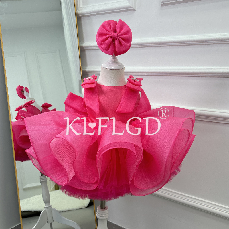 Toddler Girl Tulle Party Dress - KLFLGD Kleinkind Mädchen Festkleid mit Großer