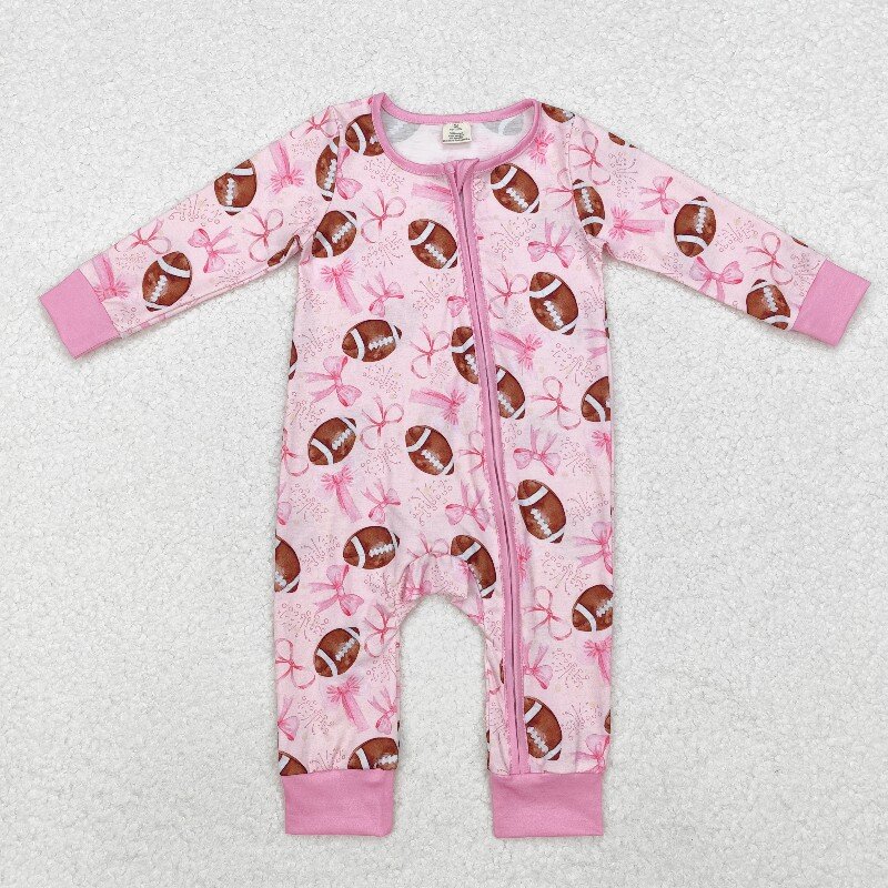 Cotton Baby Onesies Zipper - Winter Boutique Baby Mädchen Rugby Muster
