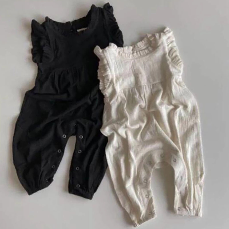 Baby Summer Linen Sleeveless Jumpsuit - 2026 Sommer Neue Baby-Strampler Ärmellose Kleinkind-Mädchen-Jumpsuits