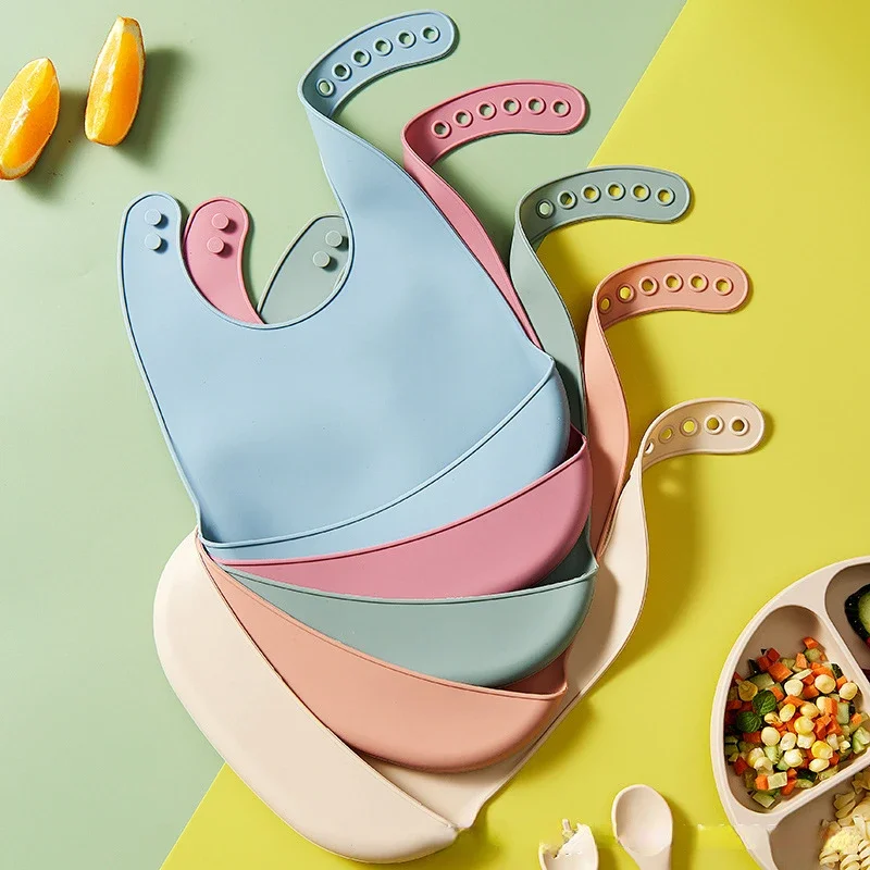 Waterproof Baby Bibs Silicone - 1 Stück Silikon-Babylätzchen, wasserdicht, für Speichelschleier,