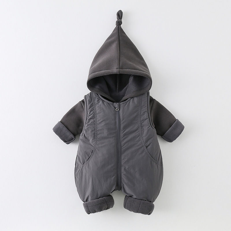 Cotton Baby Onesies Zipper - Winter Verdickte Baumwolle Baby Strampler Unisex