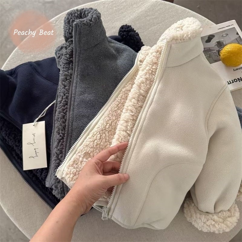 Toddler Boy Winter Fleece Jacket - Modische Kunstpelzjacke für Babys und Kleinkinder,