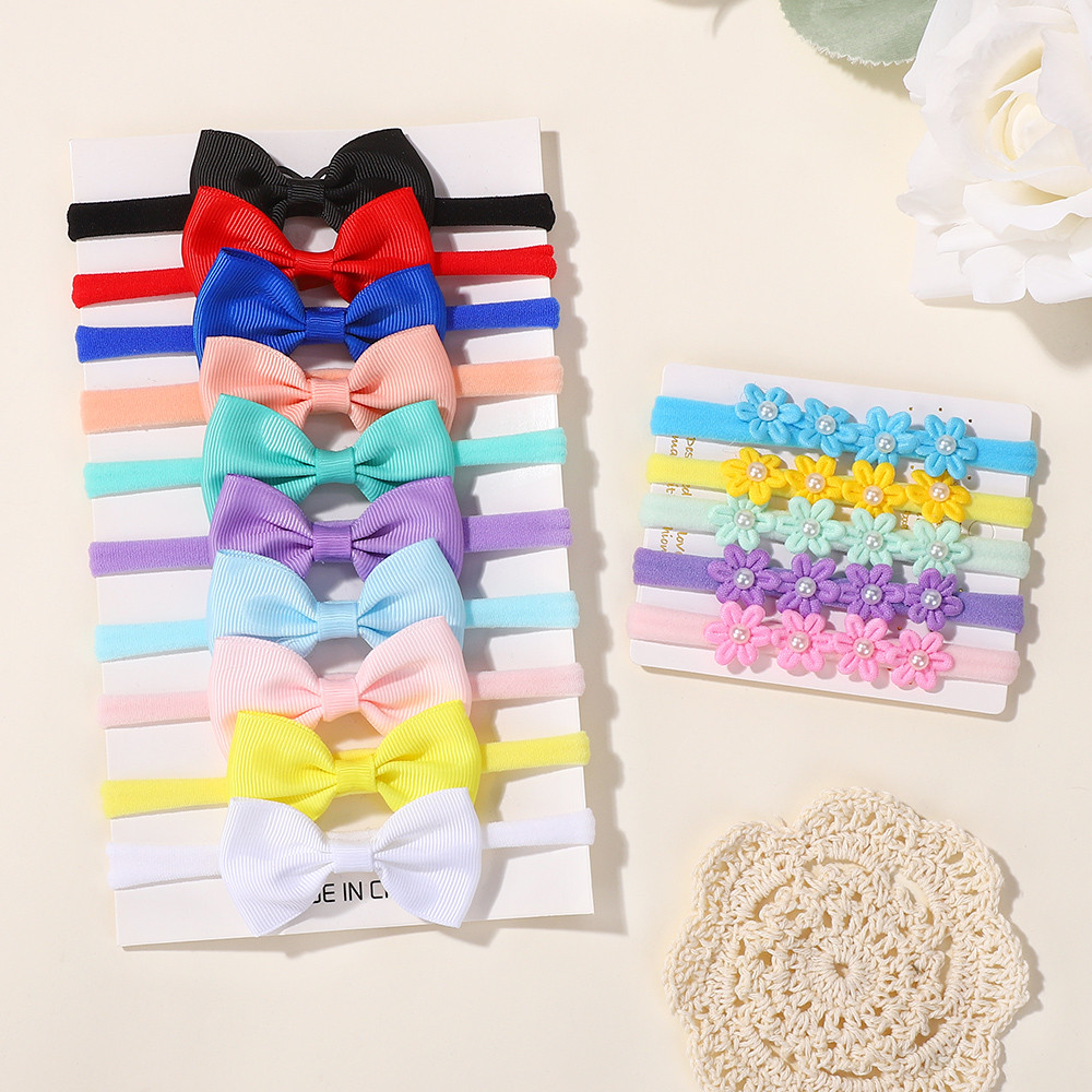 Baby Gear - 15 Stück Band-Bowknot-elastisches Stirnband für Babys,