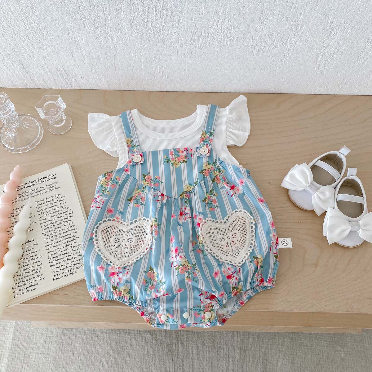 Newborn Baby Girl Romper Floral - 2PCS Neugeborene Kleidung Baby Mädchen Body