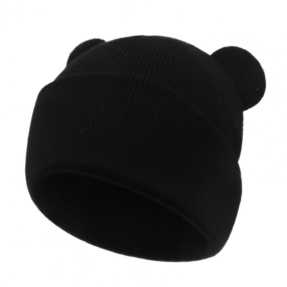 Infant Beanie Hat With Ears - Baby-Wintermütze, Säuglings-Accessoire, Baby-Winter-Strickmütze mit Bärenohren, weiche,