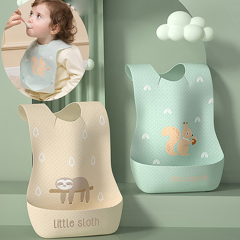 Waterproof Baby Bibs Silicone - Wasserdichtes verstellbares Baby-Lätzchen für die Fütterung