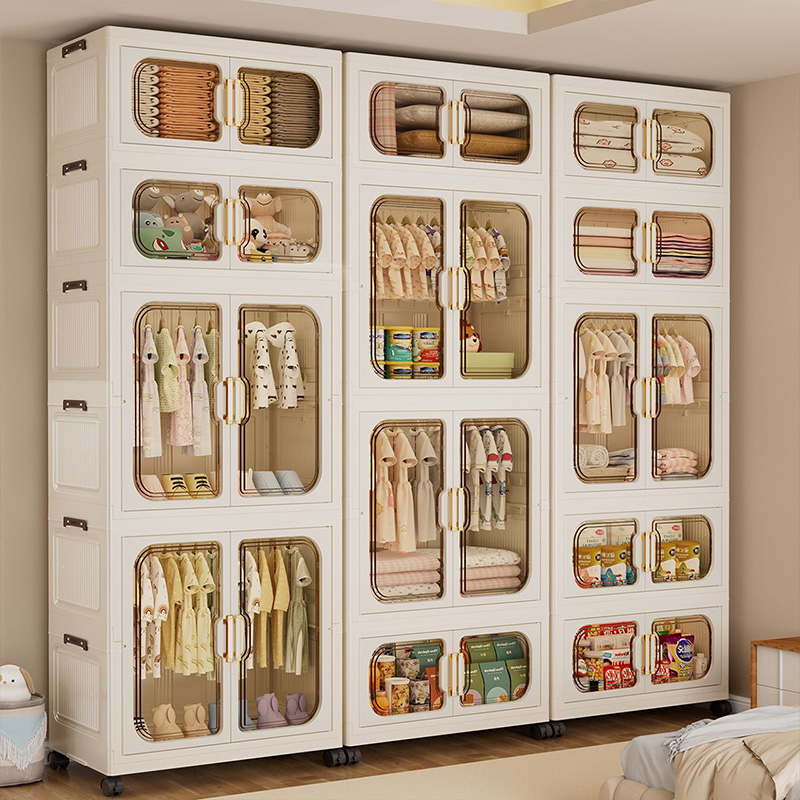 Baby Clothes - Bunter, faltbarer Kinderkleiderschrank – Große Aufbewahrungsbox