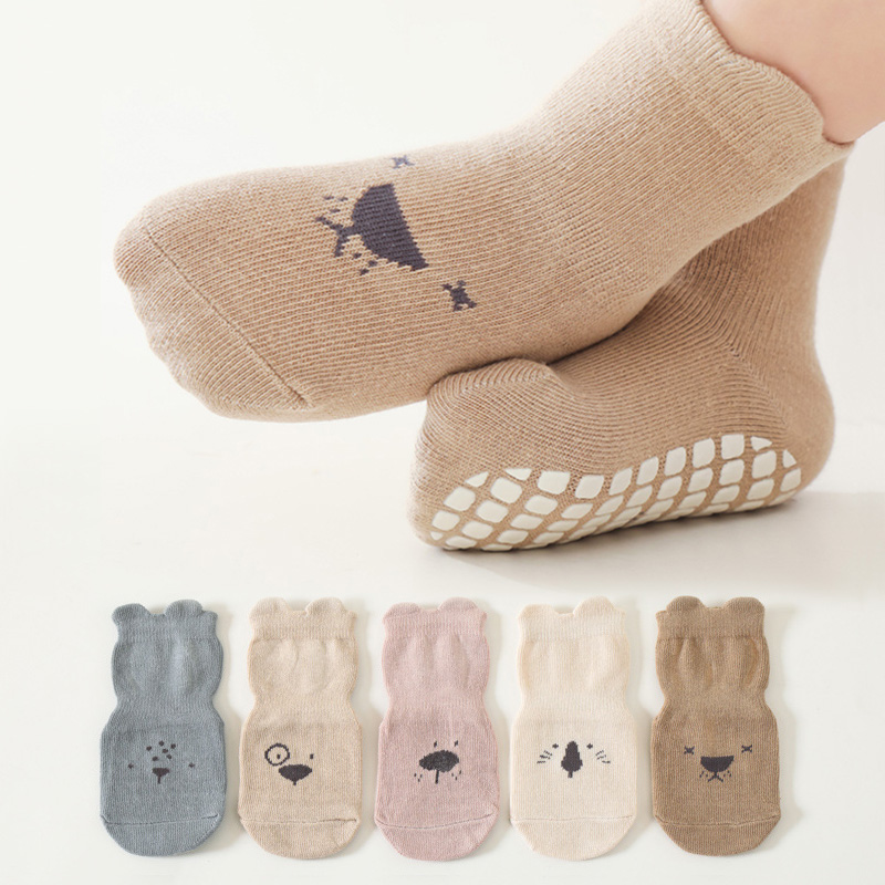 Unisex Baby Socks Non Slip - 3/5 Paar rutschfeste Bodensocken mit bezauberndem