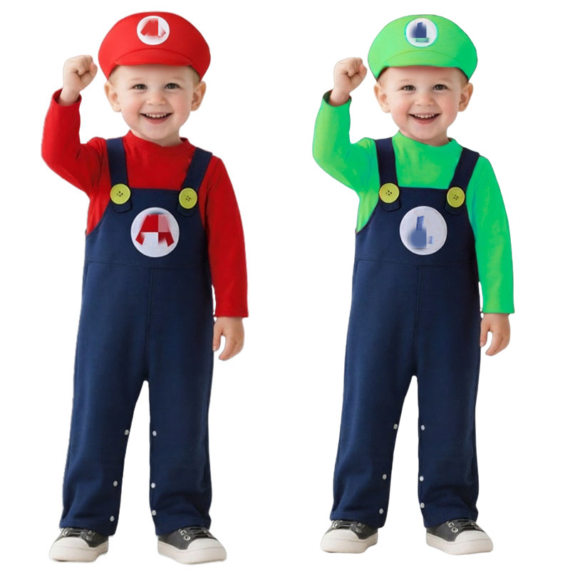 Baby Clothes - Baby Klempner Kostüm Rot Grün Anime