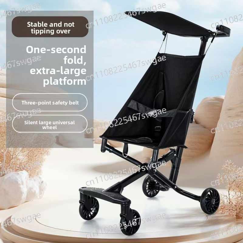 Lightweight Foldable Baby Stroller Compact - Ultraleichter Faltbarer Baby-Lauflernwagen Kompakter Tragbarer Kinderwagen