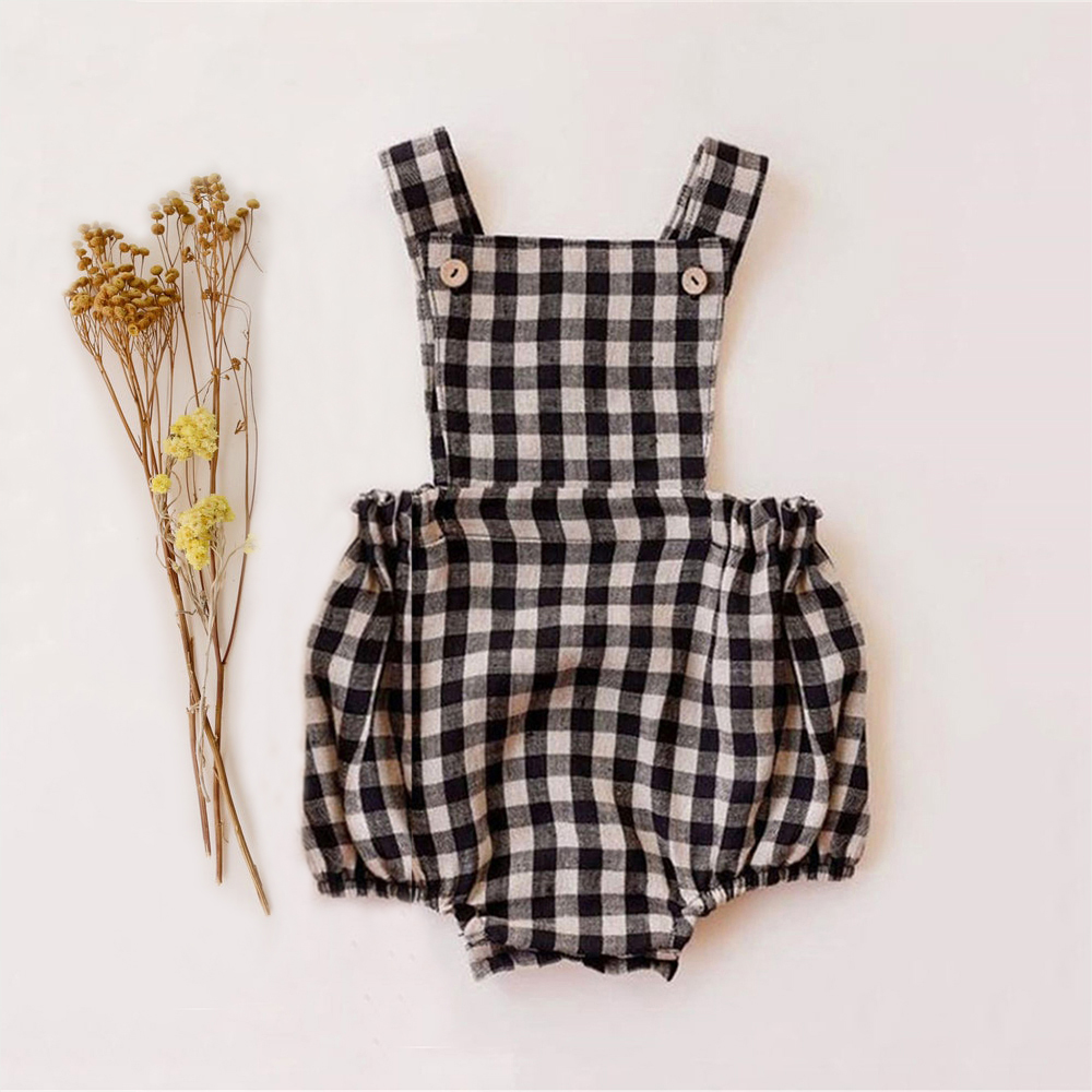 Baby Summer Linen Sleeveless Jumpsuit - Neugeborenen Baby Junge Mädchen Strampler Für