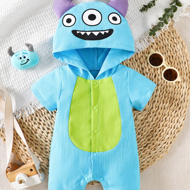 Neugeborenes Baby Blauer Monst – Cotton Baby Onesies Zipper Bewertung und Preis
