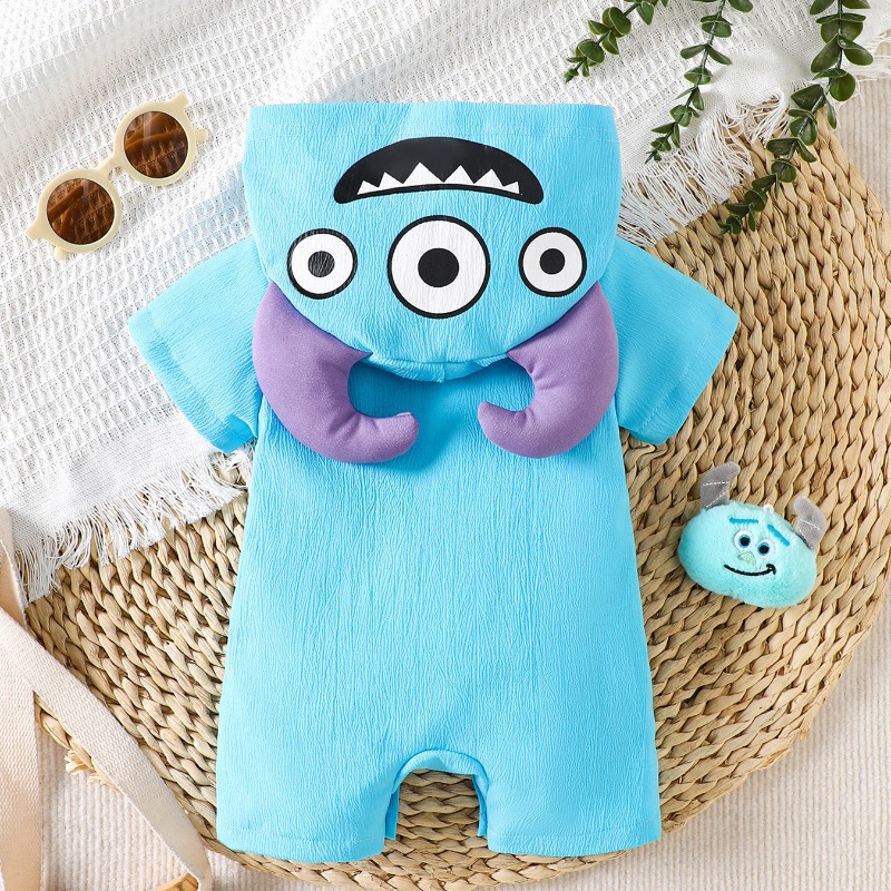 Neugeborenes Baby Blauer Monst – Cotton Baby Onesies Zipper Bewertung und Preis