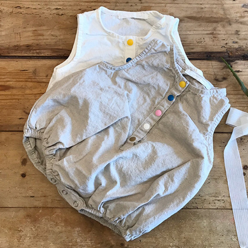 Leinen Baumwolle Jungen Stram  – Baby Summer Linen Sleeveless Jumpsuit Bewertung und Preis
