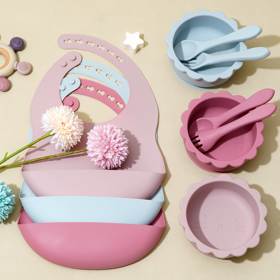 4 Stück Baby Silikon Geschirr  – Waterproof Baby Bibs Silicone Bewertung und Preis