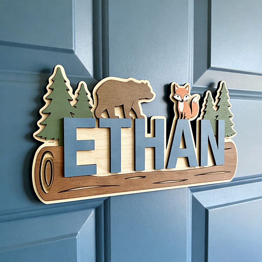 Personalisiertes Holzschild mi – Nursery Bewertung und Preis