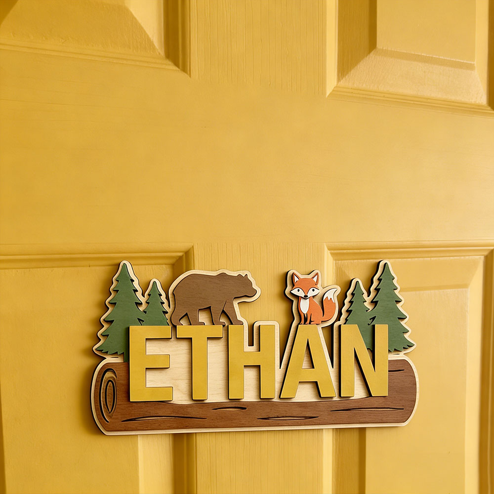 Personalisiertes Holzschild mi – Nursery Bewertung und Preis