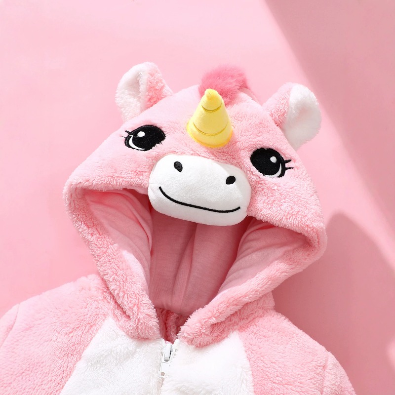 Neugeborenen-Baby Rosa Einhorn – Cotton Baby Onesies Zipper Bewertung und Preis