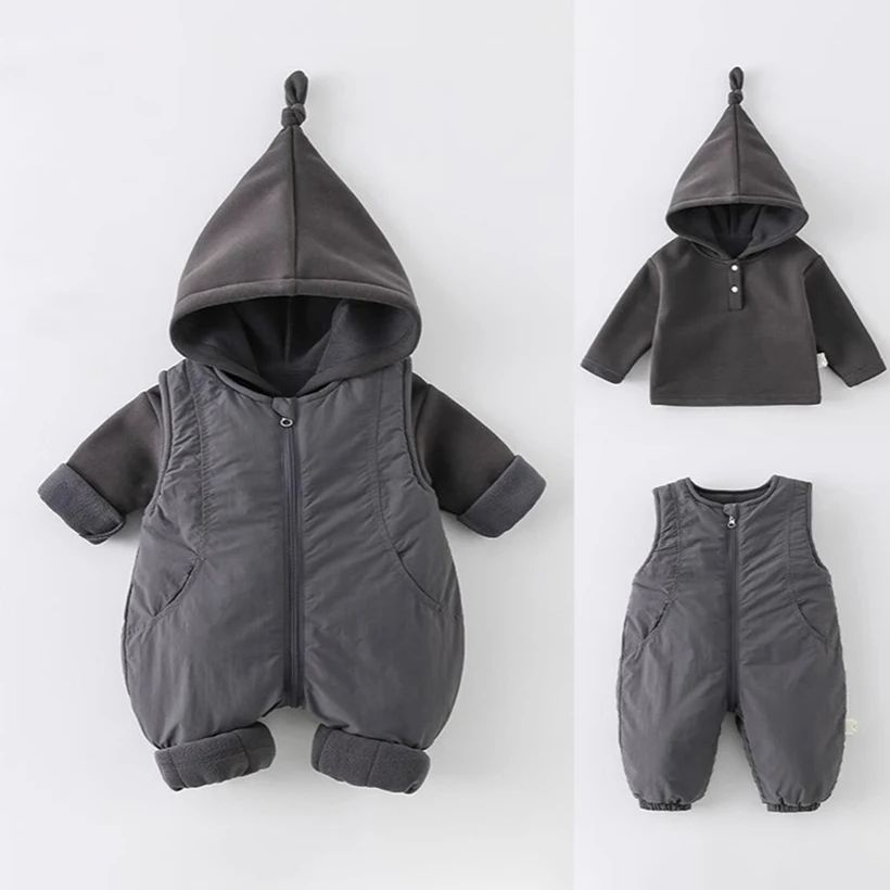 Winter Verdickte Baumwolle Bab – Cotton Baby Onesies Zipper Bewertung und Preis
