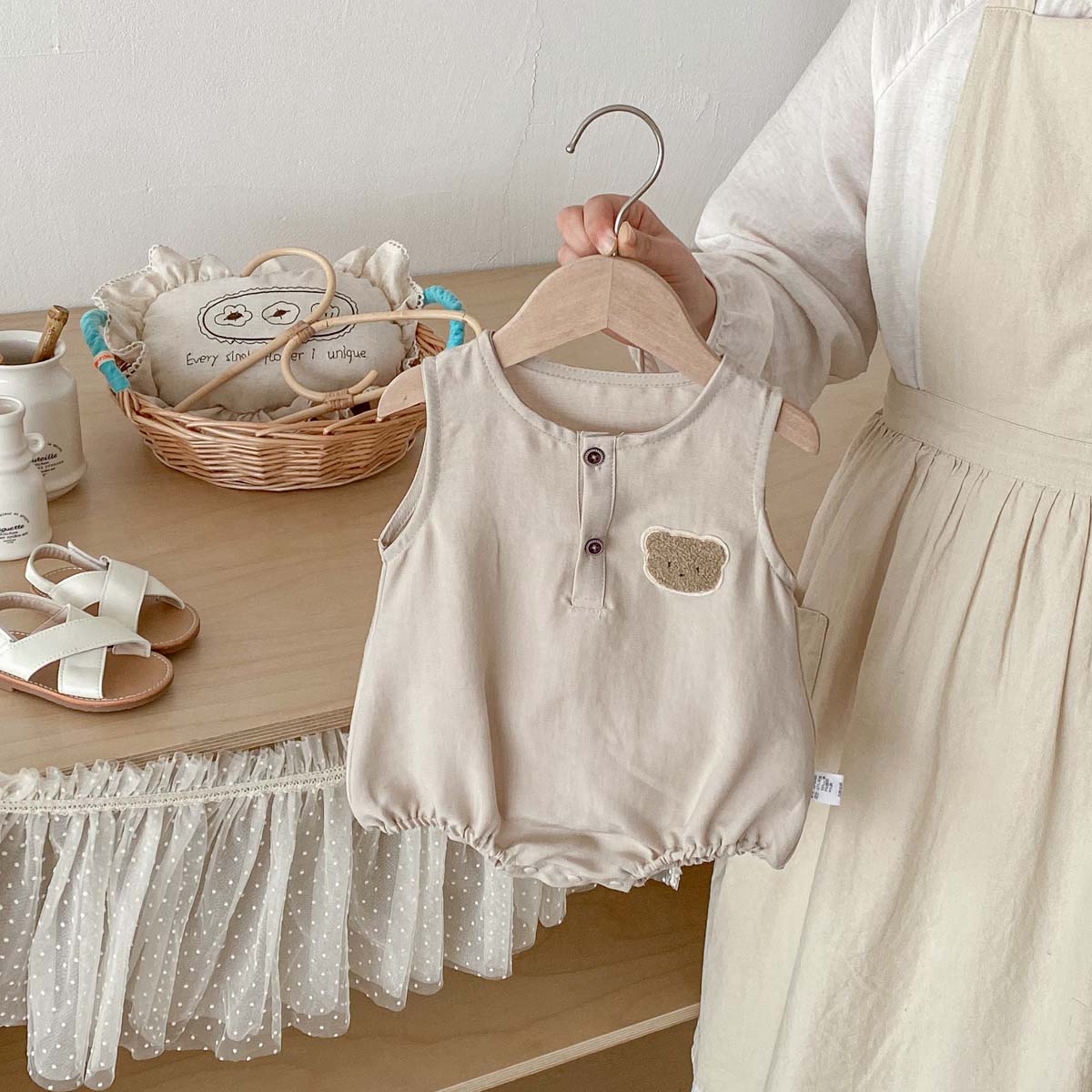 Baby Sommer Bären-Strampler Är – Baby Summer Linen Sleeveless Jumpsuit Bewertung und Preis
