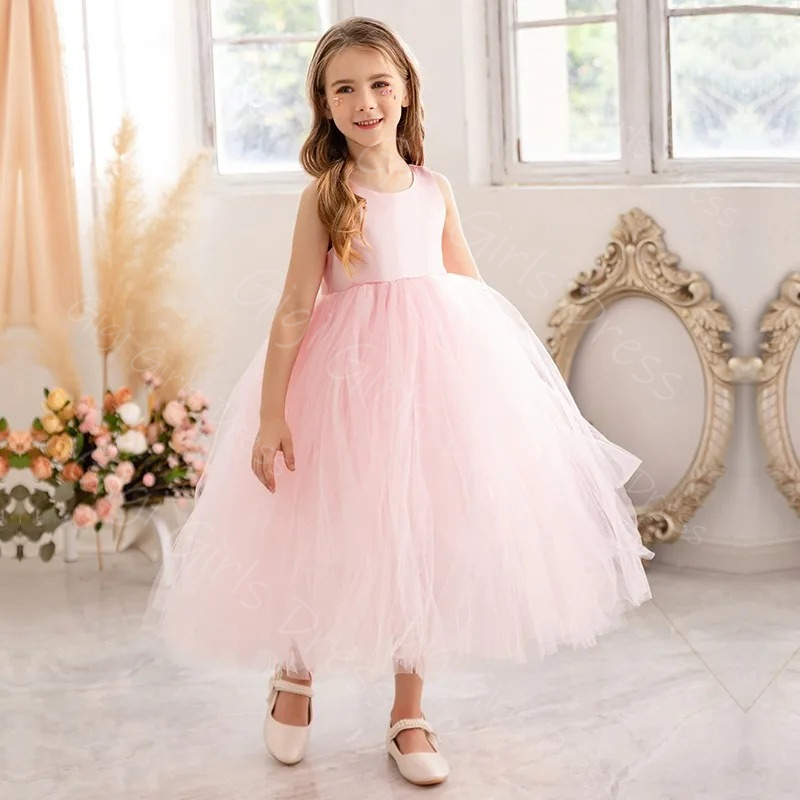 Blaues Blumenmädchenkleid für  – Toddler Girl Tulle Party Dress Bewertung und Preis