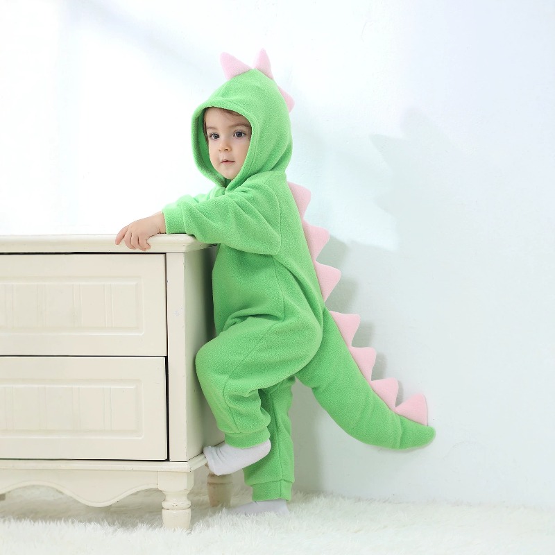 Neugeborenen Baby Grüner Dinos – Cotton Baby Onesies Zipper Bewertung und Preis