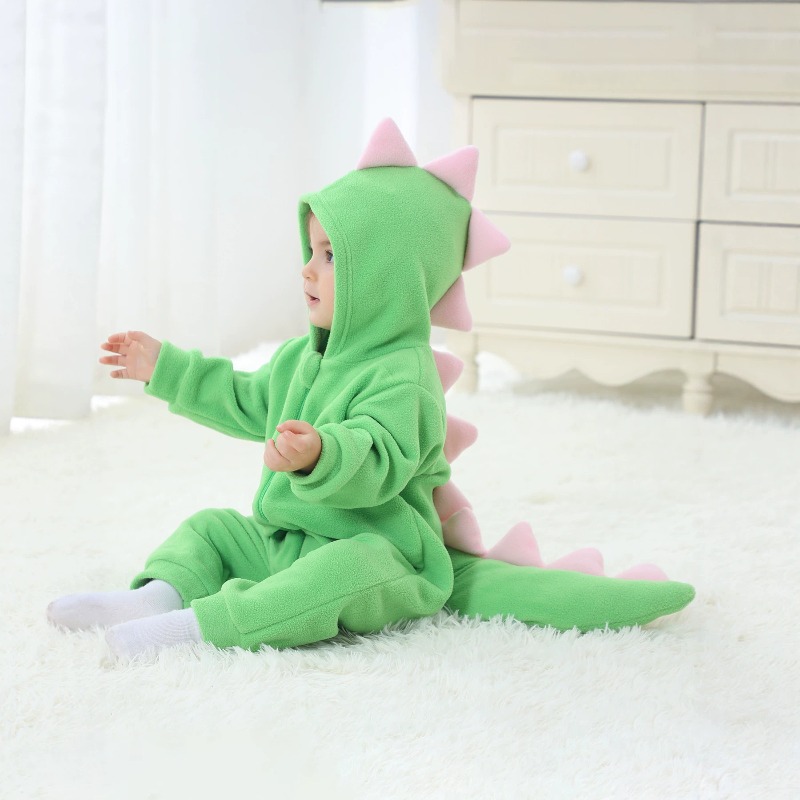 Neugeborenen Baby Grüner Dinos – Cotton Baby Onesies Zipper Bewertung und Preis