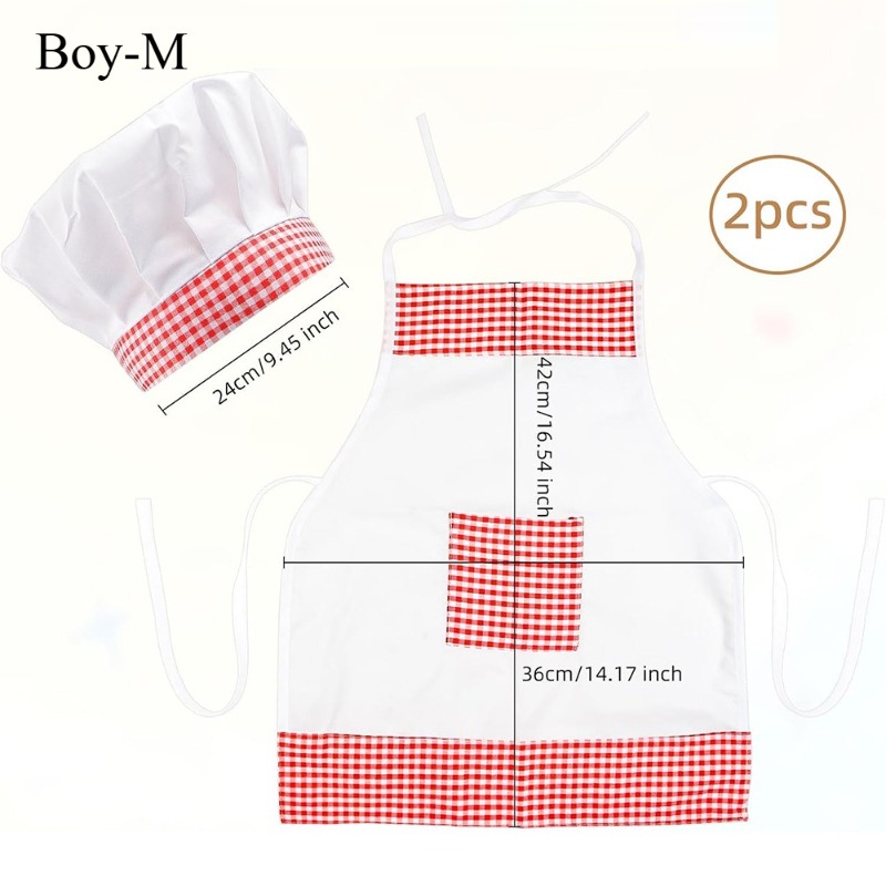 Rote Gingham-Baby-Kochkostüme  – Infant Photography Props Outfit Bewertung und Preis