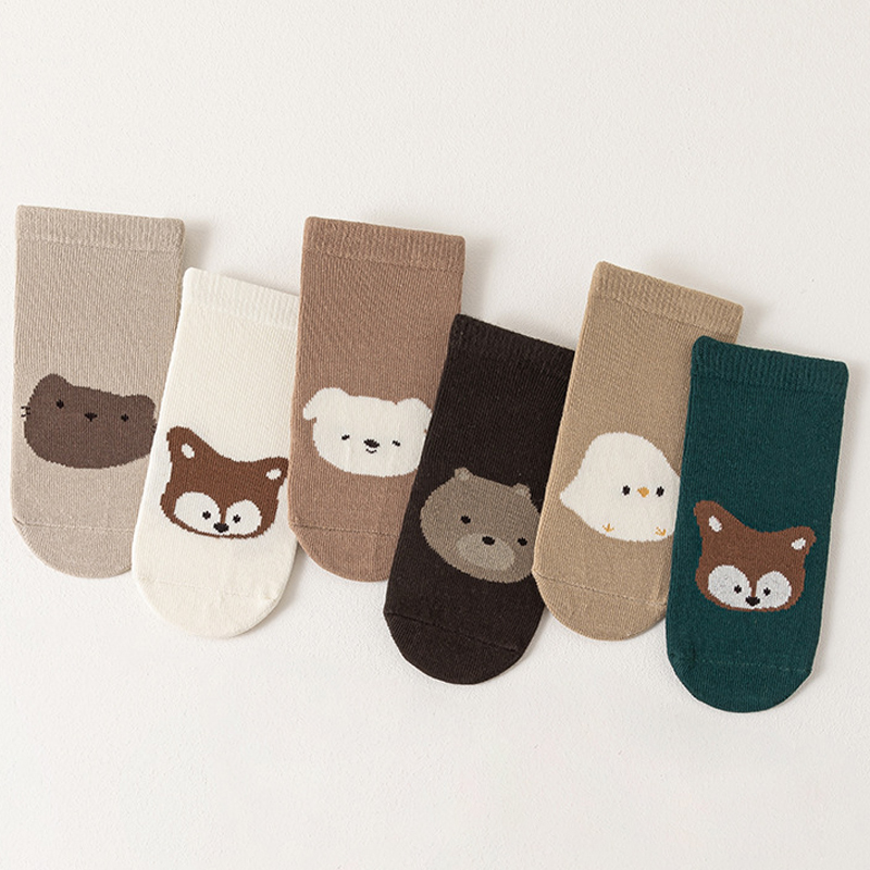 6 Paar Niedliche Cartoon-Tier- – Unisex Baby Socks Non Slip Bewertung und Preis