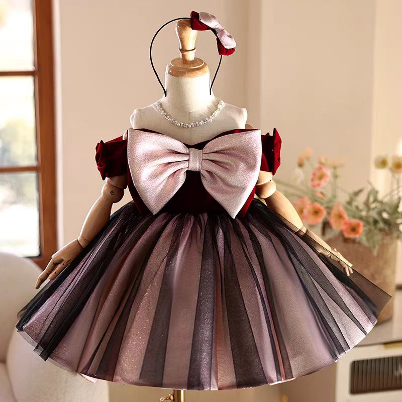 Jill Wish J464 Elegantes Burgu – Toddler Girl Tulle Party Dress Bewertung und Preis