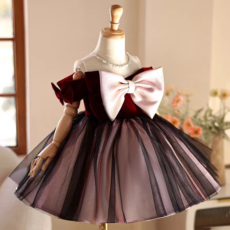 Jill Wish J464 Elegantes Burgu – Toddler Girl Tulle Party Dress Bewertung und Preis