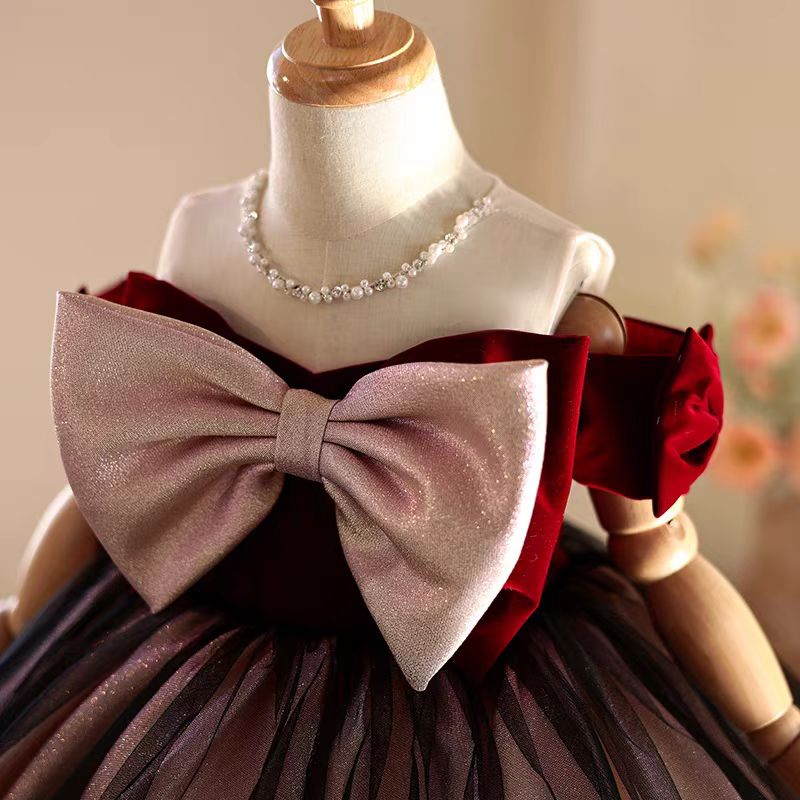 Jill Wish J464 Elegantes Burgu – Toddler Girl Tulle Party Dress Bewertung und Preis