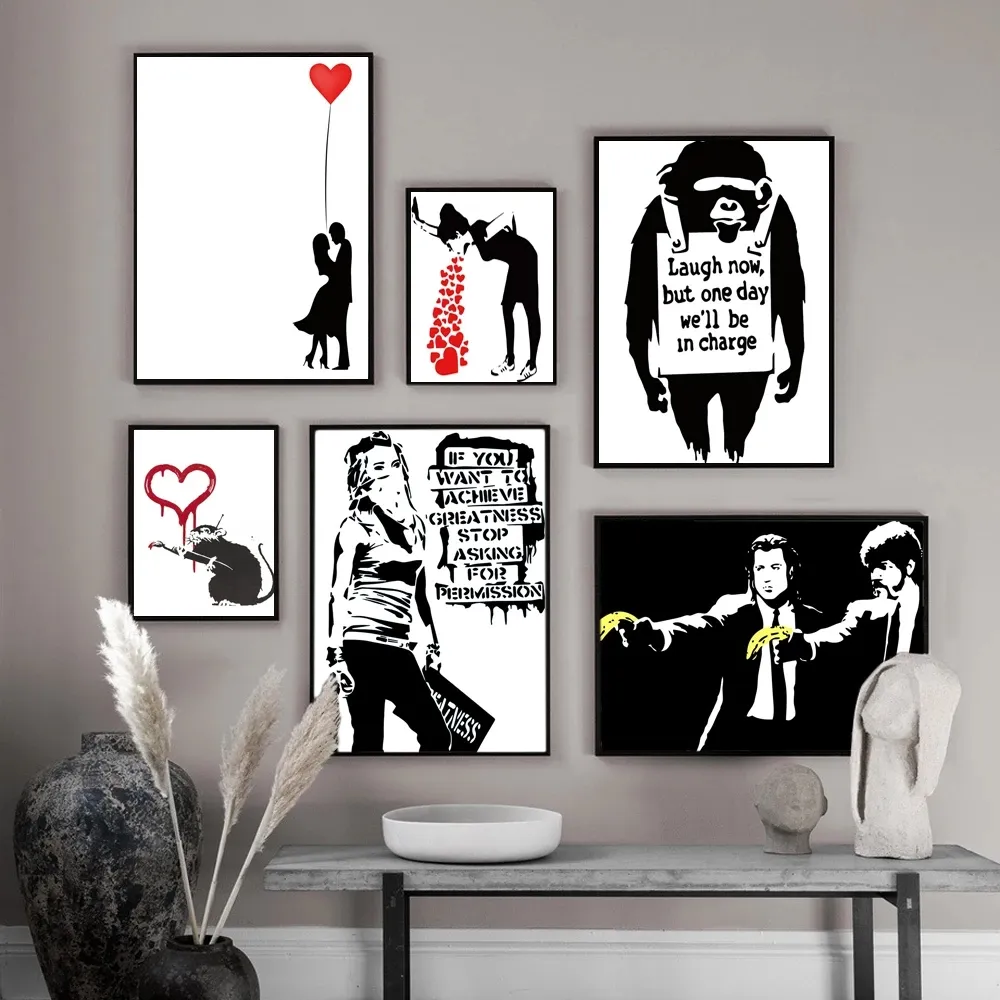Rahmenlose Banksy-Kunst mit Mä – Nursery Bewertung und Preis