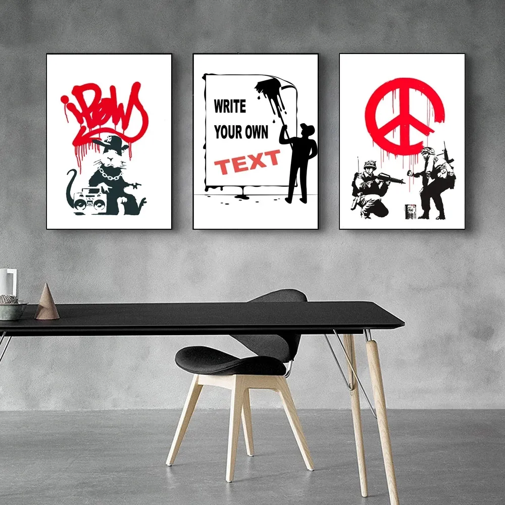Rahmenlose Banksy-Kunst mit Mä – Nursery Bewertung und Preis