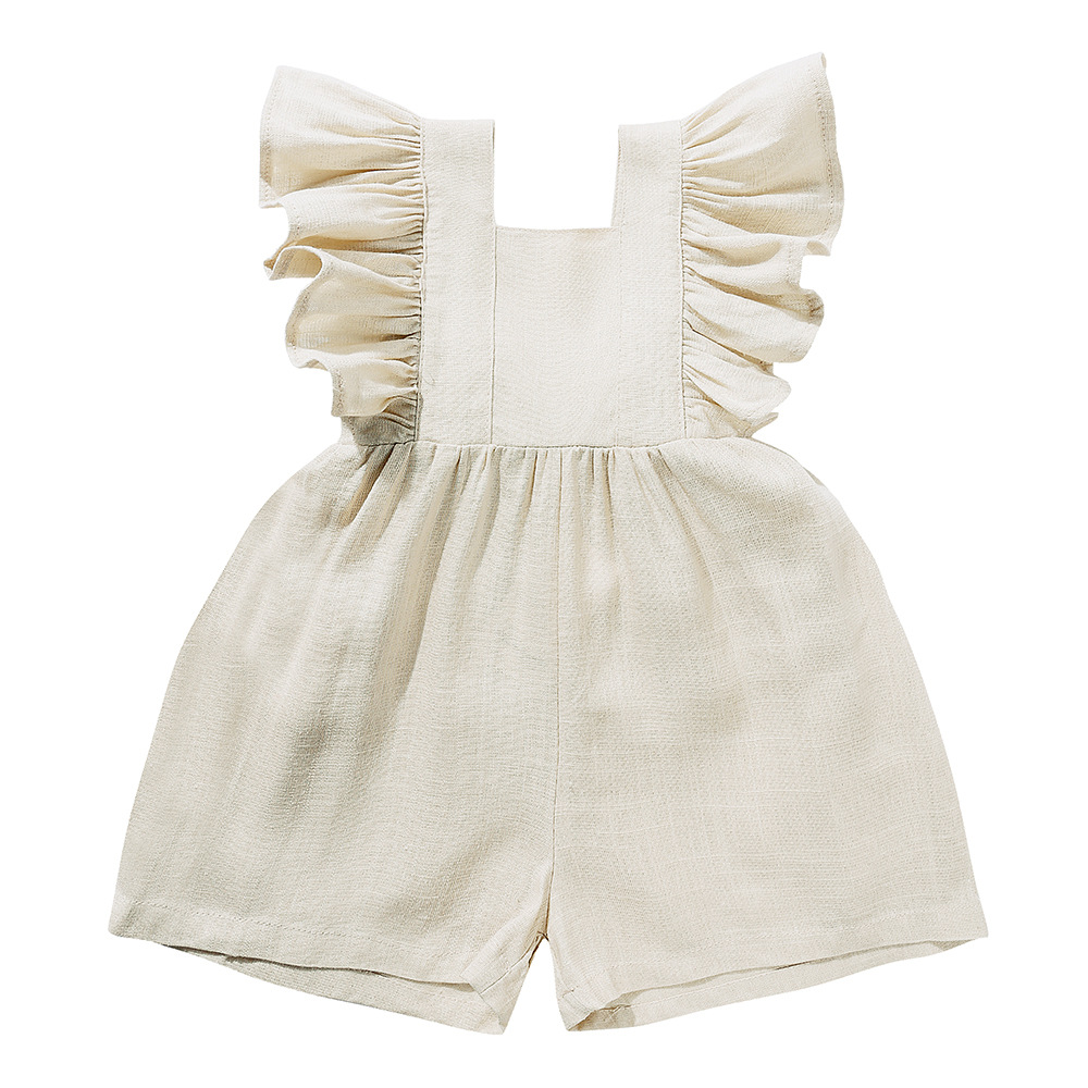 Sommer-Babykleidung Unisex Mäd – Baby Summer Linen Sleeveless Jumpsuit Bewertung und Preis