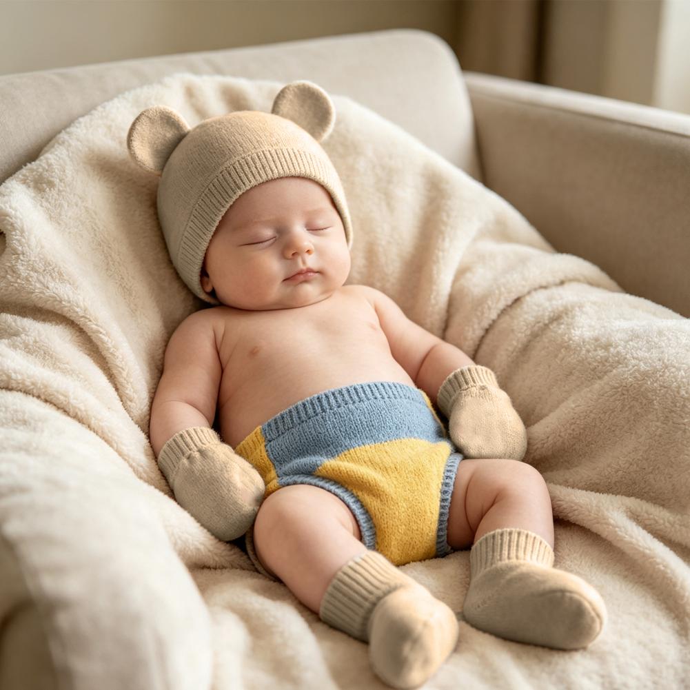 Anti-Kratz-Handschuhe für Neug – Infant Beanie Hat With Ears Bewertung und Preis
