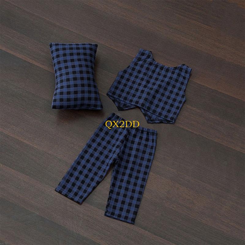 QX2D Set mit karierten Kissen, – Infant Photography Props Outfit Bewertung und Preis