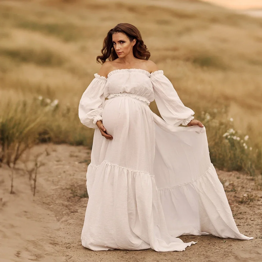 Sexy schulterfreies Retro-Umst – Maternity Wear Bewertung und Preis
