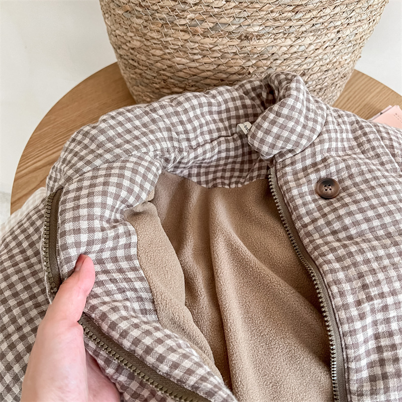 Kinder Gingham Karierte Gestep – Toddler Boy Winter Fleece Jacket Bewertung und Preis