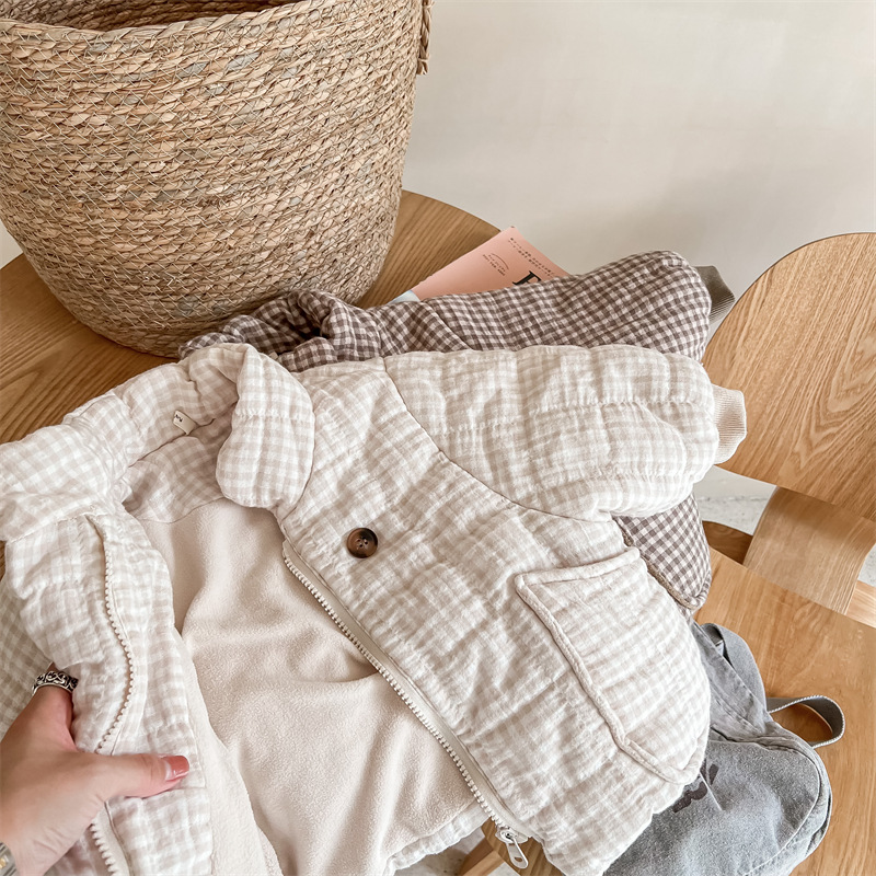 Kinder Gingham Karierte Gestep – Toddler Boy Winter Fleece Jacket Bewertung und Preis