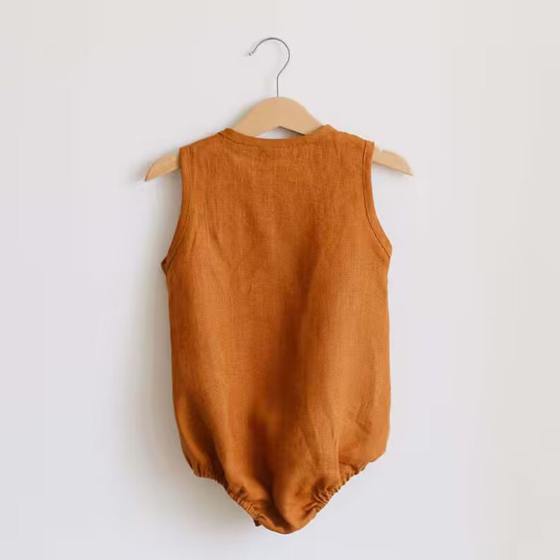 Strampler für Neugeborene, Jun – Baby Summer Linen Sleeveless Jumpsuit Bewertung und Preis