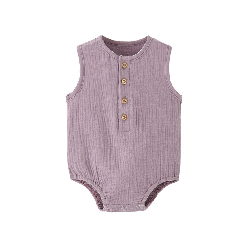 Sommerlicher, einfarbiger Baby – Baby Summer Linen Sleeveless Jumpsuit Bewertung und Preis