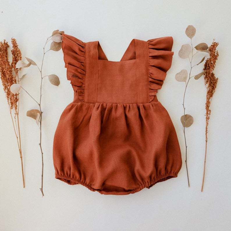 Baby Mädchen Strampler Sommer  – Baby Summer Linen Sleeveless Jumpsuit Bewertung und Preis