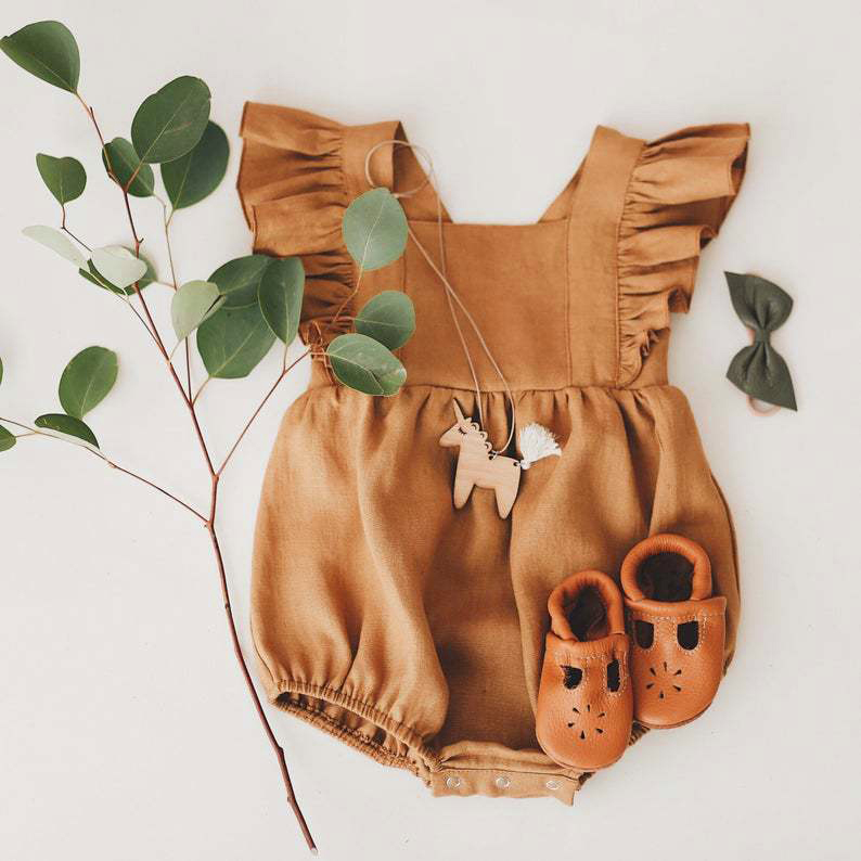 Baby Mädchen Strampler Sommer  – Baby Summer Linen Sleeveless Jumpsuit Bewertung und Preis