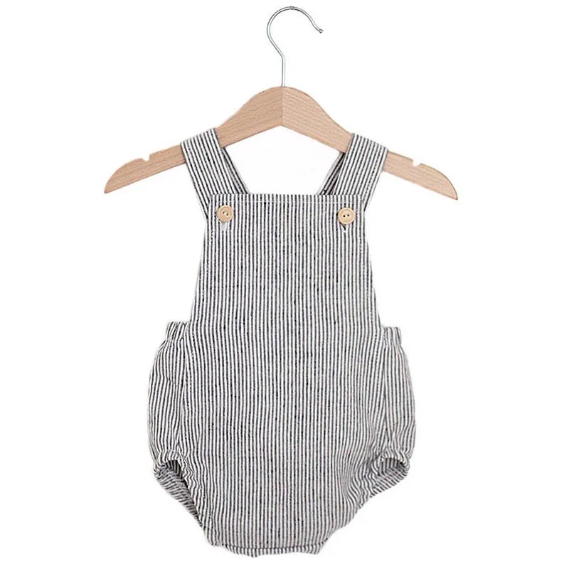 Neugeborenen Baby Junge Mädche – Baby Summer Linen Sleeveless Jumpsuit Bewertung und Preis